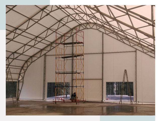 Шатровые ангары в Городце