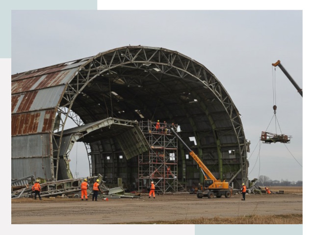 Демонтаж ангаров в Городце